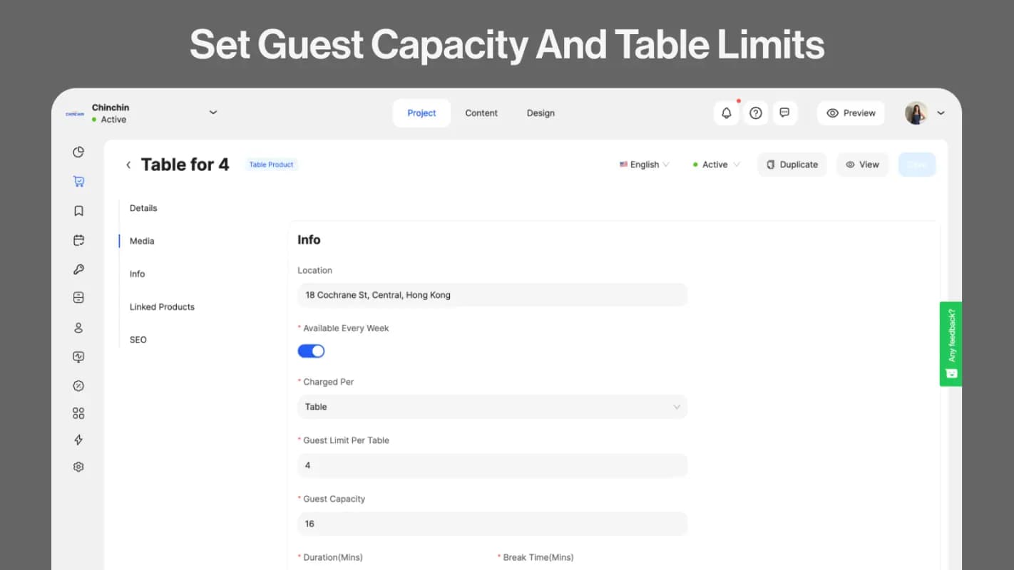 Ucraft Next Bookings